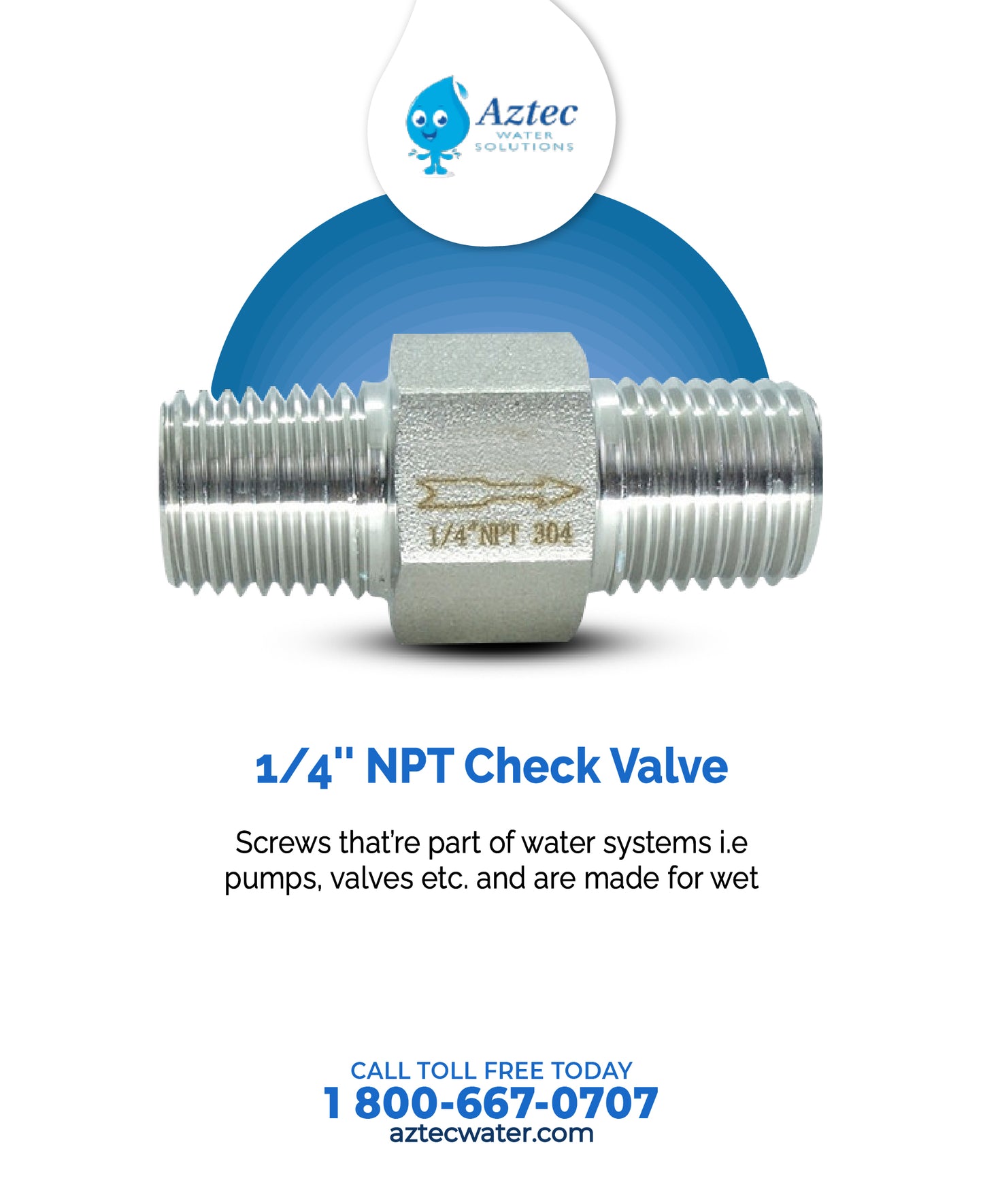 1/4'' NPT Check Valve